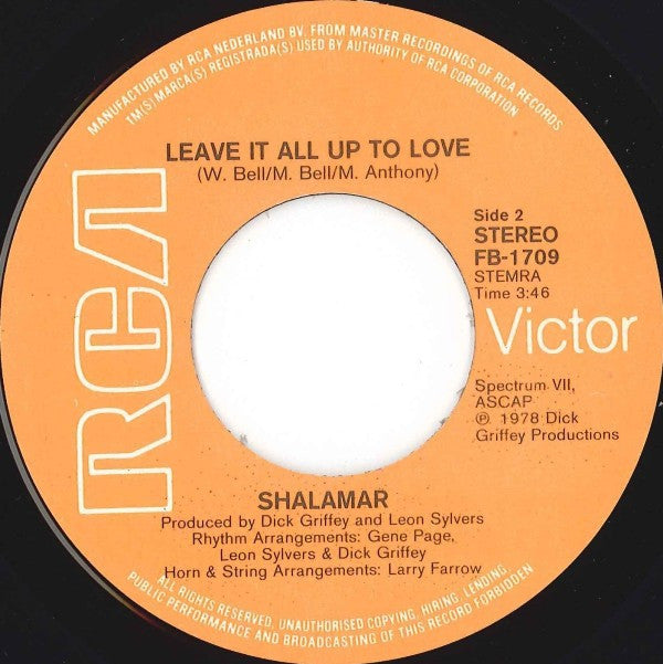 Shalamar : The Second Time Around (7", Single)