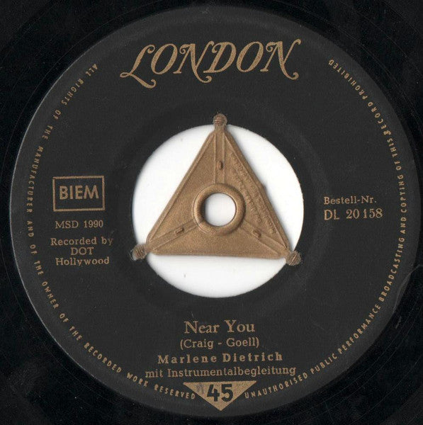 Marlene Dietrich : Another Spring, Another Love (7", Single, Mono)