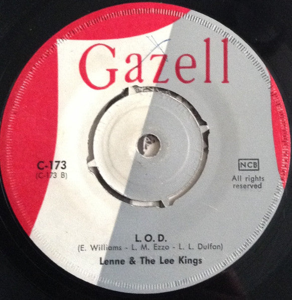 Lenne & The Lee Kings : It's Rainin' / L.O.D. (Love On Delivery) (7", Single, Red)