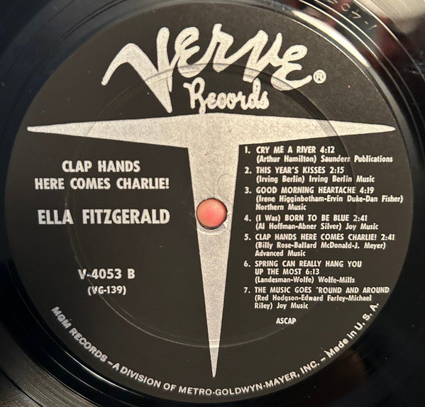 Ella Fitzgerald : Clap Hands, Here Comes Charlie! (LP, Album, Mono)