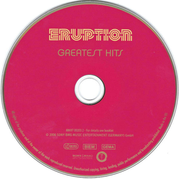 Eruption (4) : Greatest Hits (CD, Comp, Ltd)