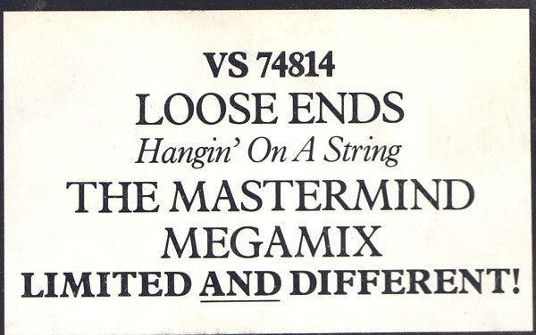 Loose Ends : Hangin' On A String (The Mastermind Megamix) (12", Ltd)