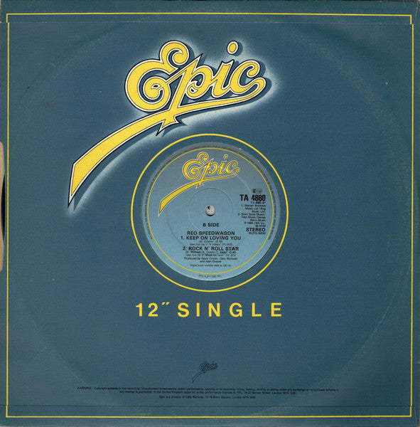 REO Speedwagon : Can't Fight This Feeling (12", Die)