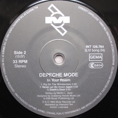 Depeche Mode : In Your Room (12", Maxi, Ltd)