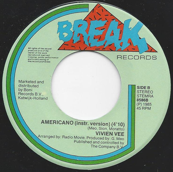 Vivien Vee : Americano (7")