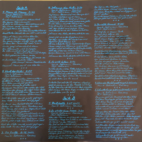 Gänsehaut : Schmetterlinge Gibt's Nicht Mehr (LP, Album)