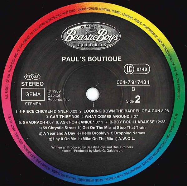 Beastie Boys : Paul's Boutique (LP, Album, Gat)