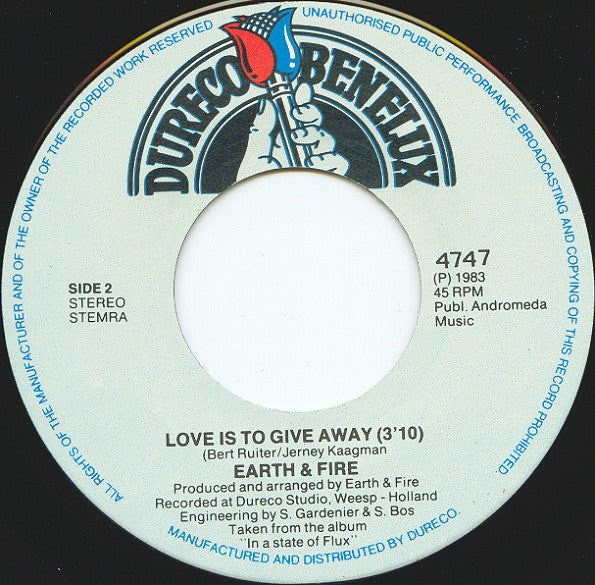 Earth & Fire* : The Two Of Us (Special Single-Remix) (7", Single)