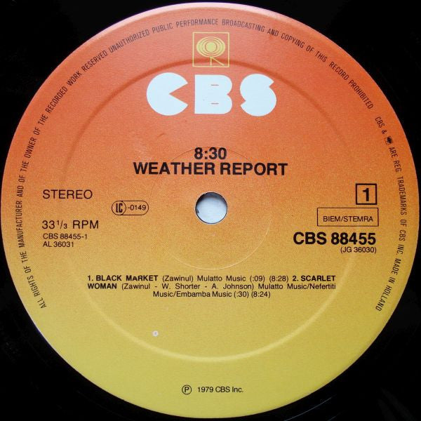 Weather Report : 8:30 (2xLP, Album, Gat)