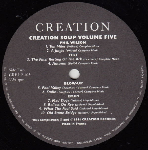 Various : Creation Soup Volume Five (LP, Comp)