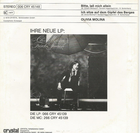 Olivia Molina : Bitte, Lass Mich Allein (7", Single)