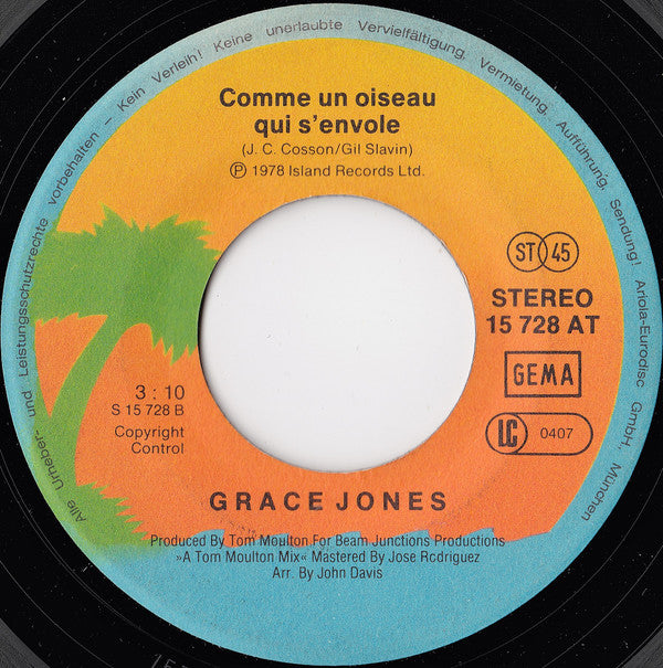 Grace Jones : Do Or Die (7", Single)