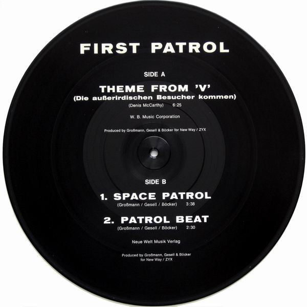 First Patrol : Theme From 'V' = Die Ausserirdischen Besucher Kommen (12", Pic)