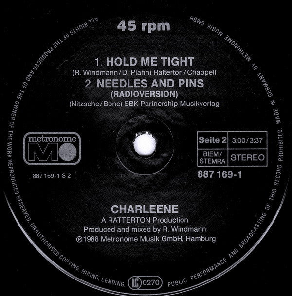 Charleene : Needles And Pins (12", Maxi)