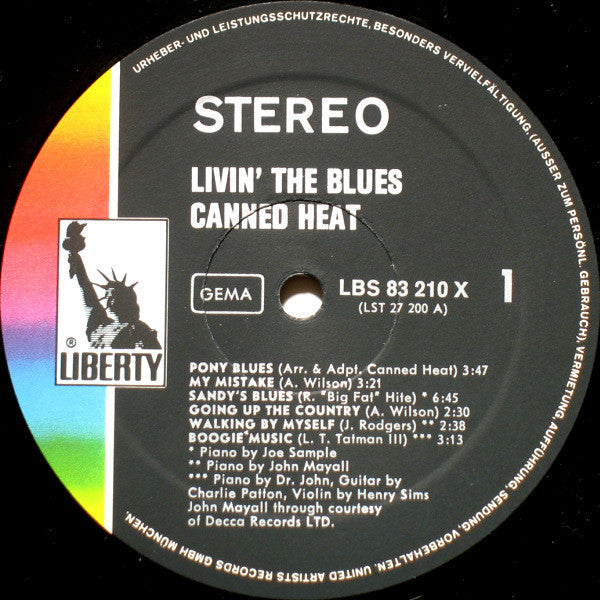 Canned Heat : Living The Blues (2xLP, Album, RE)