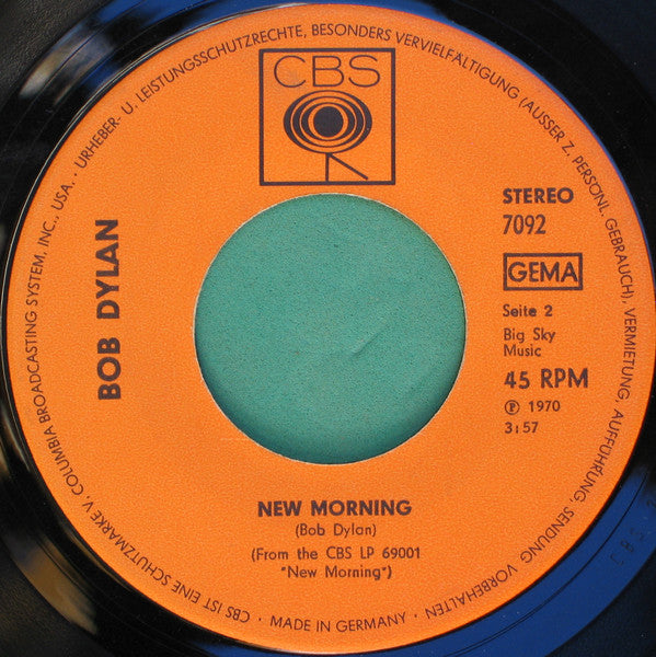 Bob Dylan : If Not For You (7", Single, Promo)