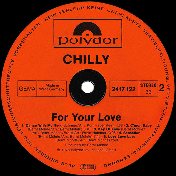 Chilly : For Your Love (LP, Album)