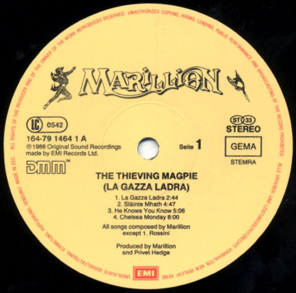 Marillion : The Thieving Magpie (La Gazza Ladra) (2xLP, Album)