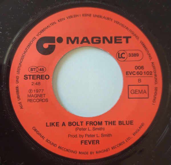Fever (17) : Up To My Eyes In Love (7", Single)