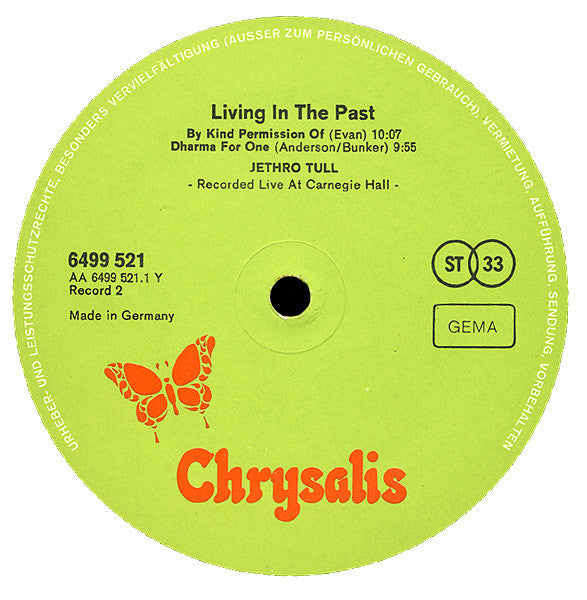 Jethro Tull : Living In The Past (2xLP, Comp, RP)
