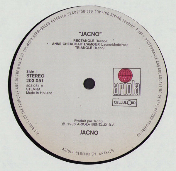 Jacno : Jacno (LP, MiniAlbum)