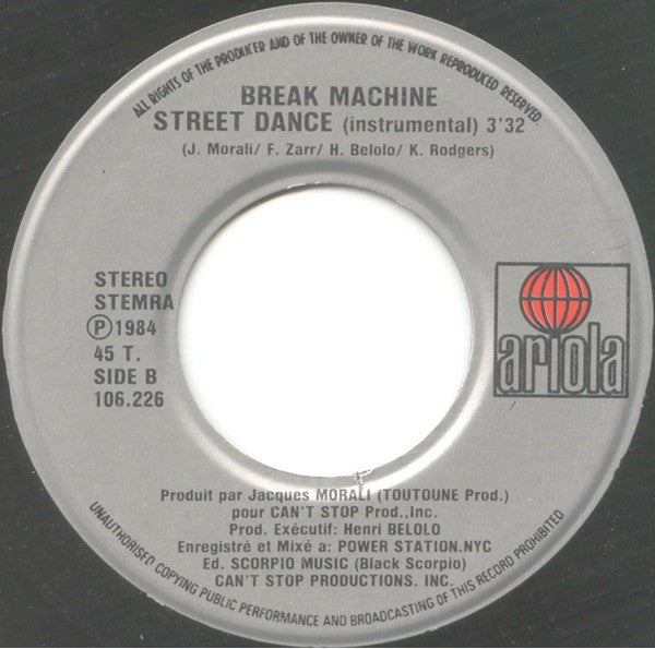 Break Machine : Street Dance (7", Single)