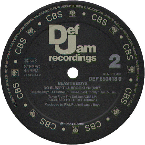 Beastie Boys : Fight For Your Right (12", Maxi)