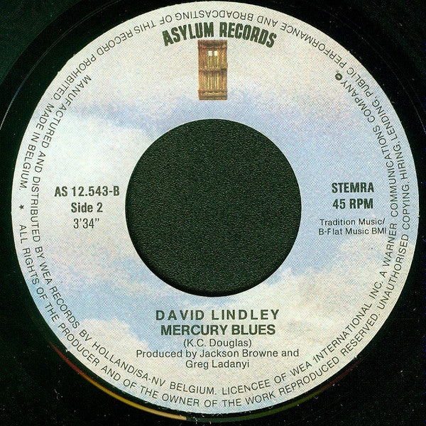 David Lindley : Bye Bye, Love (7", Single)