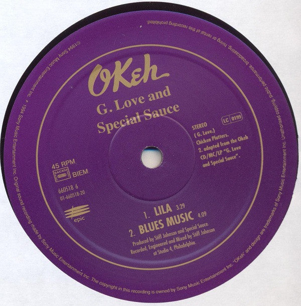 G. Love And Special Sauce* : Blues Music (12")
