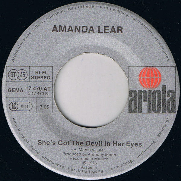 Amanda Lear : Blood & Honey (7", Single)