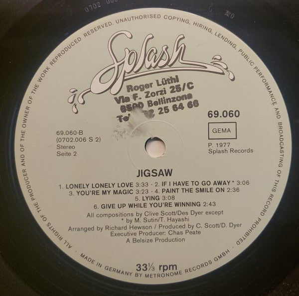 Jigsaw (3) : Pieces Of Magic (LP, Album)