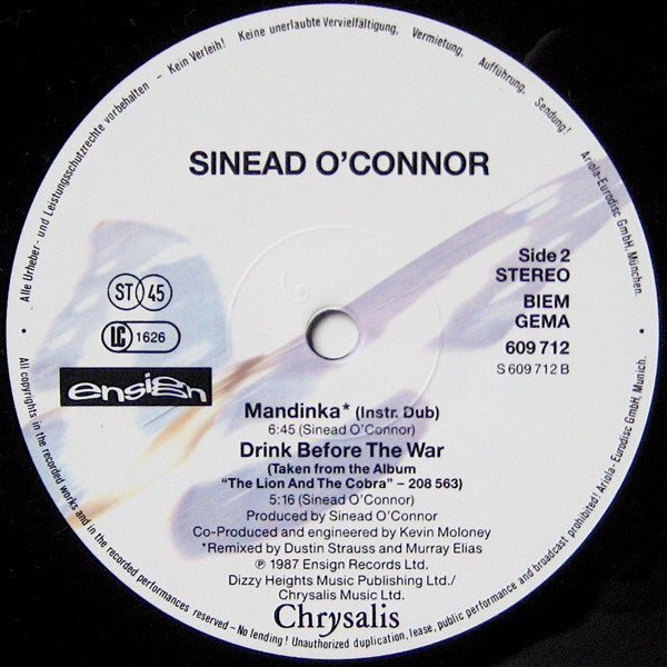 Sinéad O'Connor : Mandinka (12", Maxi)