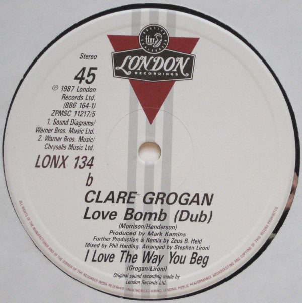 Clare Grogan : Love Bomb (12", Single)