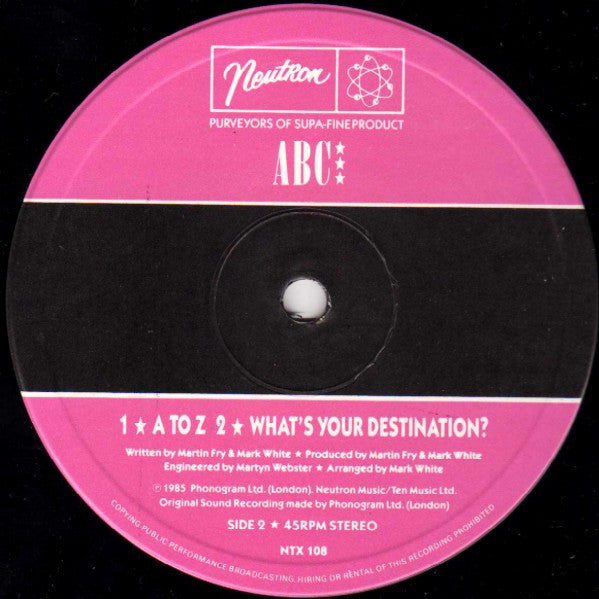 ABC : Be Near Me (12", Single)