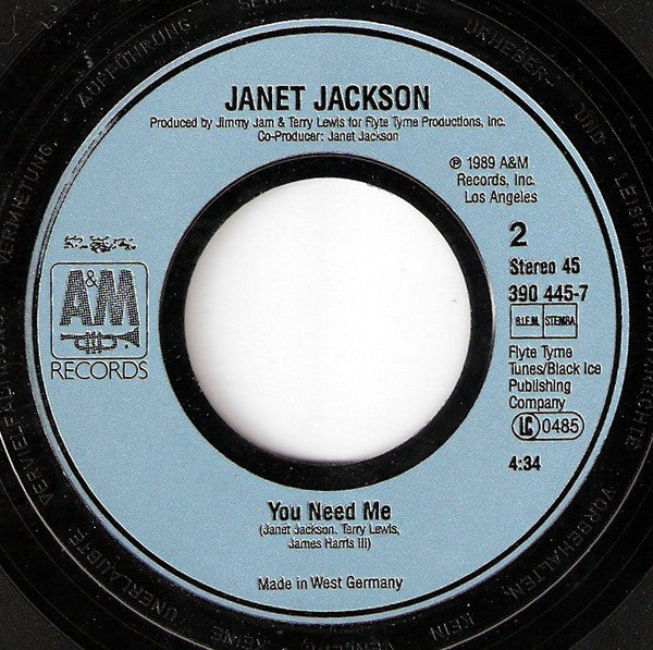 Janet Jackson : Miss You Much (7", Single)