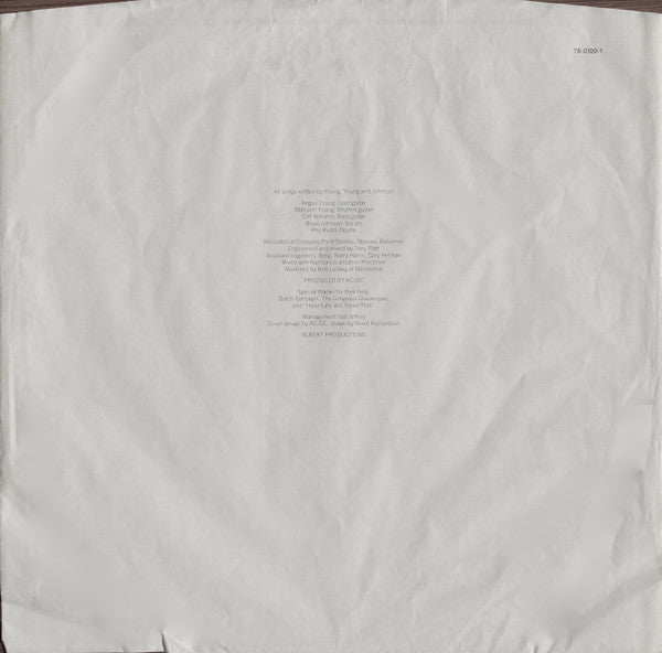 AC/DC : Flick Of The Switch (LP, Album, Emb)