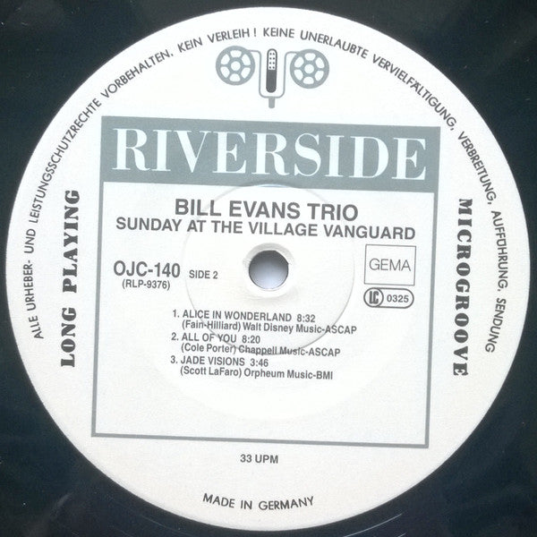 Bill Evans Trio* Featuring Scott La Faro* : Sunday At The Village Vanguard (LP, Album, RE)