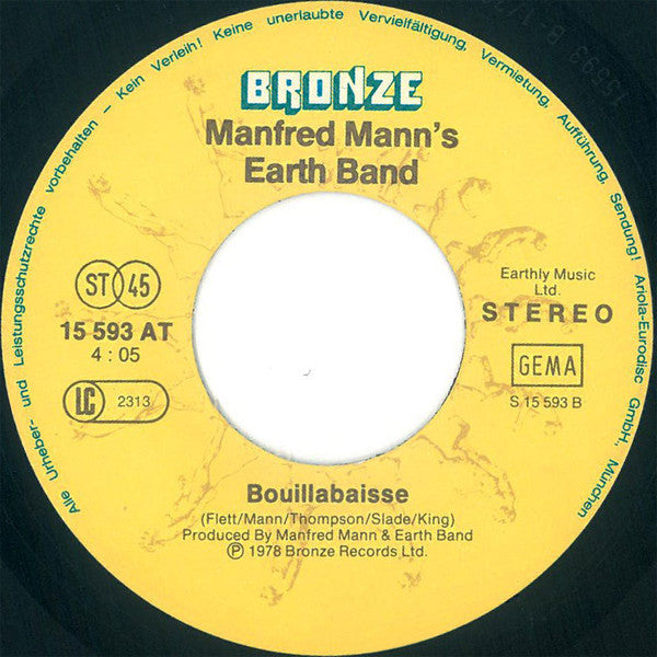 Manfred Mann's Earth Band : Davy's On The Road Again (7", Single)