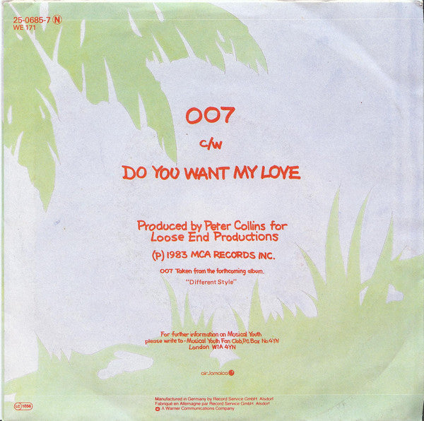 Musical Youth : 007 (7", RE)