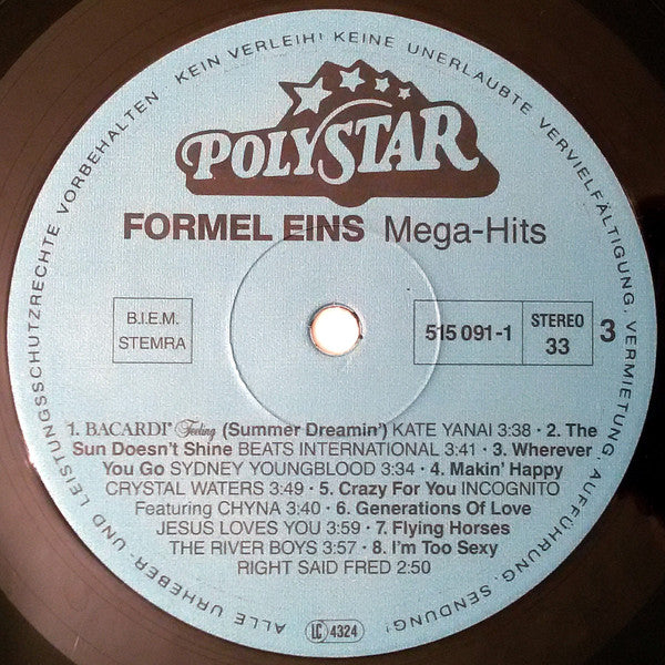 Various : Formel Eins - Mega-Hits! (2xLP, Comp)
