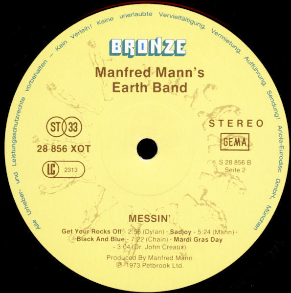 Manfred Mann's Earth Band : Messin' (LP, Album, RE)