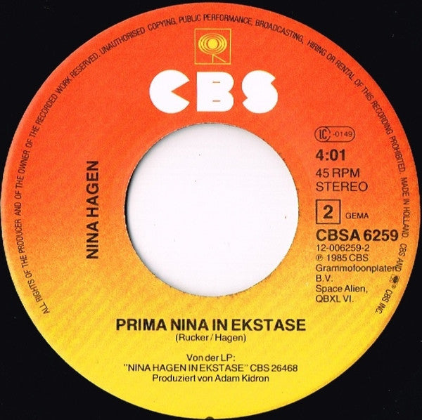 Nina Hagen : Universelles Radio (7", Single)