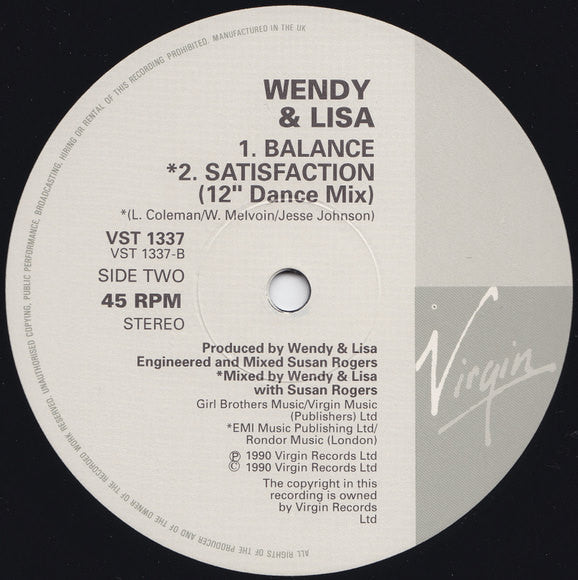 Wendy & Lisa : Don't Try To Tell Me (12")