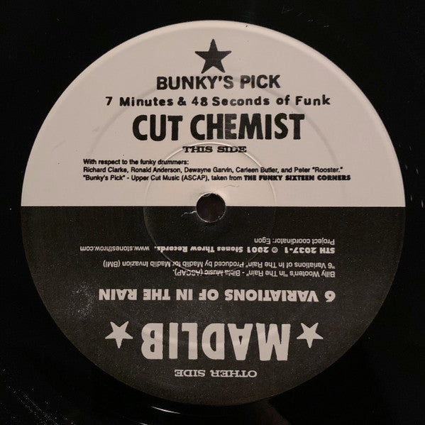 Cut Chemist / Madlib : Bunky's Pick / 6 Variations Of In The Rain (12", Single)