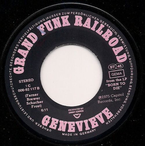 Grand Funk Railroad : Take Me (7", Single)