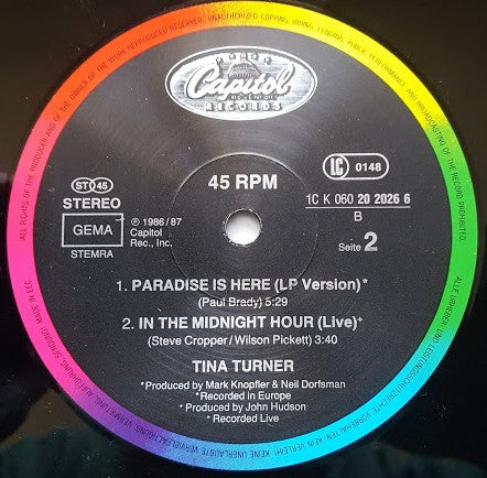 Tina Turner : Paradise Is Here (Special Tour Souvenir Package) (12", Maxi, Gat)