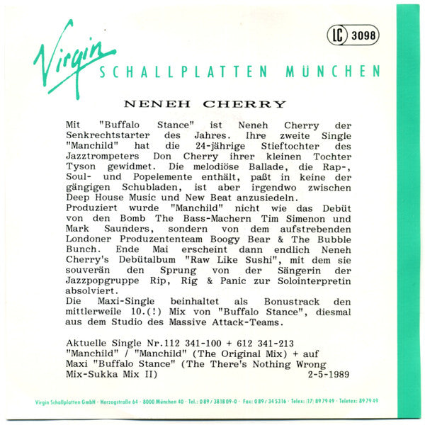 Neneh Cherry : Manchild (7", Single)
