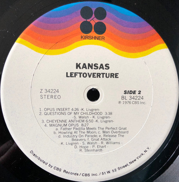 Kansas (2) : Leftoverture (LP, Album, RE, Car)