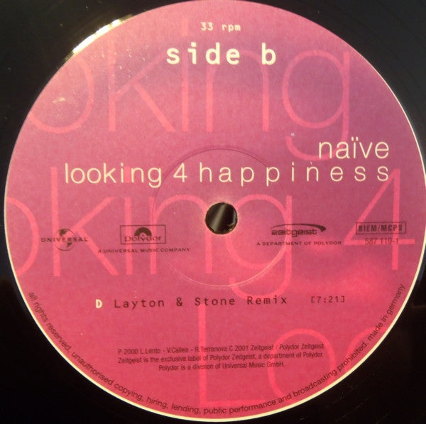 Naïve (2) : Looking 4 Happiness (2x12")