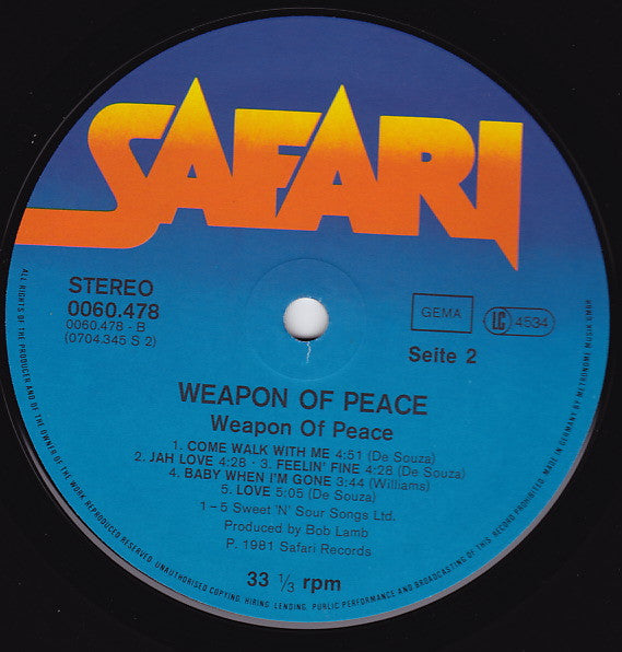 Weapon Of Peace : Weapon Of Peace (LP, Album)